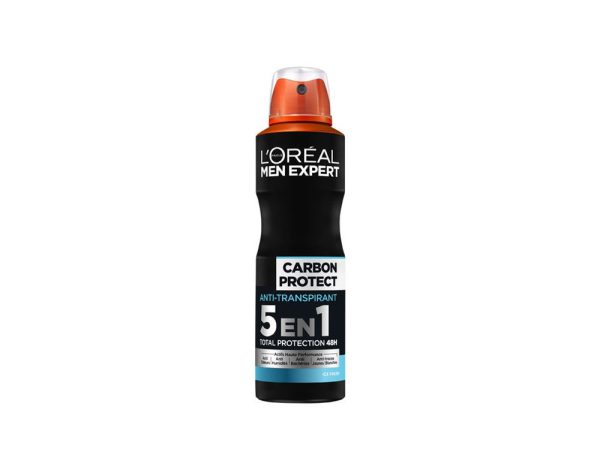 L'Oréal Men Expert - Déodorant spray pour homme - Carbon protect anti-transpirant ice fresh 5 en 1 - 200 ml