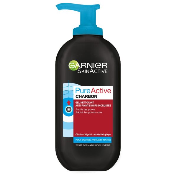 SkinActive - Gel Nettoyant pure active charbon - 200ml