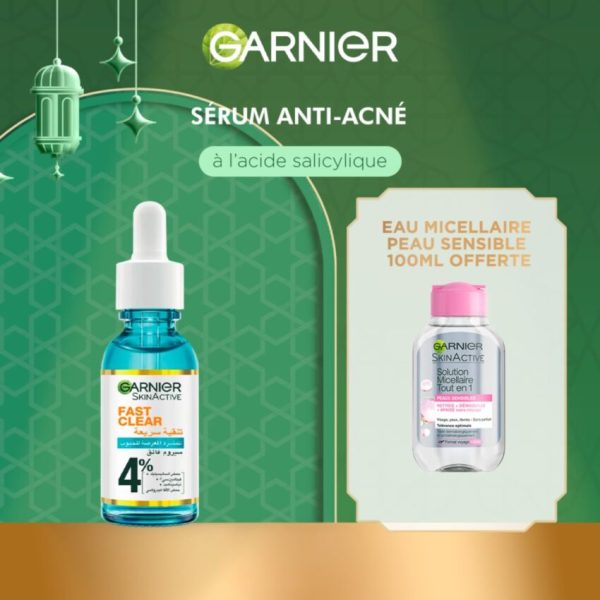 Garnier - Offre Skin Serum Fast Clear 30ml = Micellaire 100ml